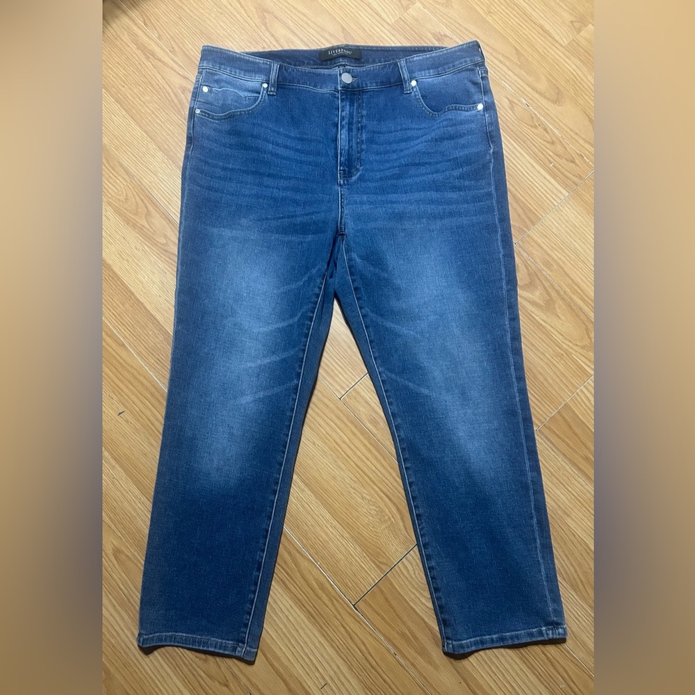 Women’s Plus 16w Liverpool Relaxed slim Fit Blue Jeans